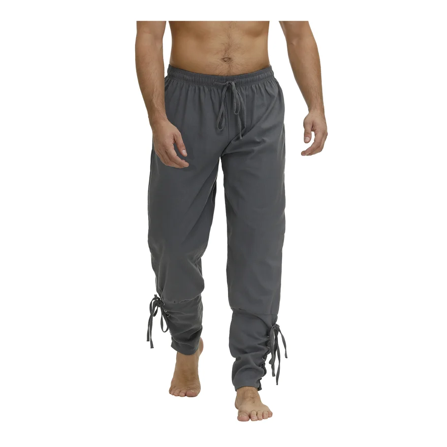 Pantalones de pirata medievales para hombre, disfraz Vikingo, pantalones góticos renacentistas, pantalones de talla grande con cordones