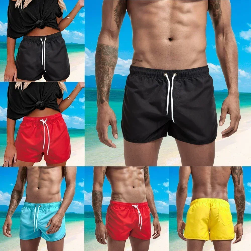 Summer Beach Shorts Colorful Seaside Sport Shorts Unisex Man Swimsuit Swimming Trunks Sexy Short Pants