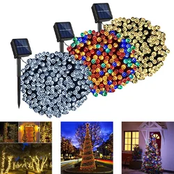 Waterproof Solar String Lights for Outdoor Garden and Christmas Festival Decor - White/Warm White/Multicolor Options Available