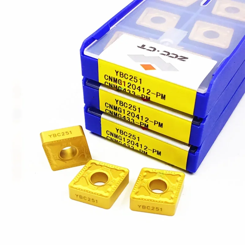 

ZCC CT CNMG120412 DF EM PM DM ER DR YBC251 252 YBM251 253 YBG202 205 YBD152 External Turning Tool Lathe Cutter Carbide Inserts