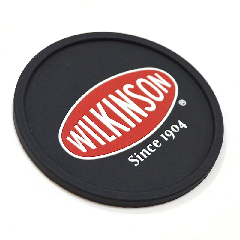 PVC soft rubber bar mat Company Event Commemorative Gifts custom logo cup silicone coaster