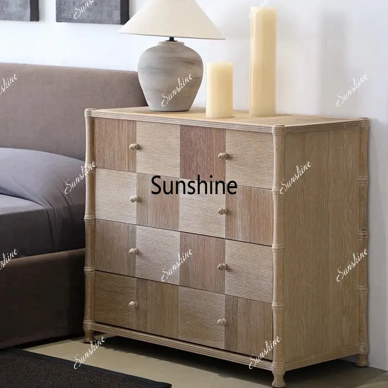 American-style solid wood chest of drawers is a simple five-drawer chest
