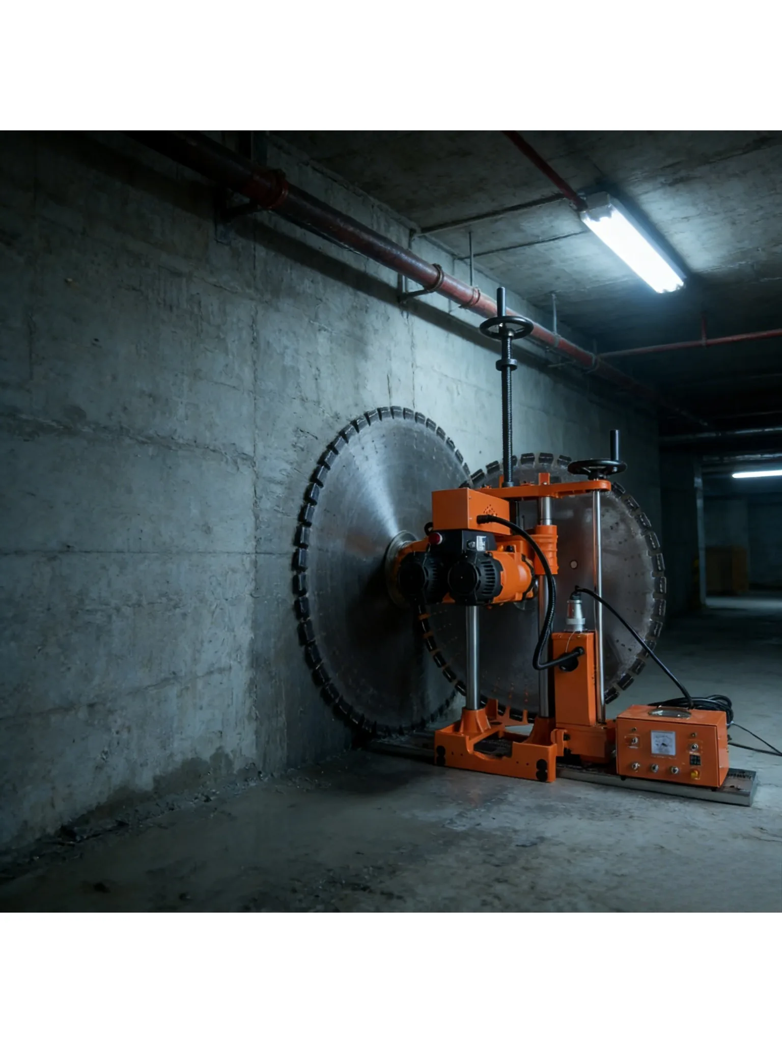 Silent Type Wall Saw, Low Noise For Urban Demolition Work Cuts Pipes/Concrete Walls Easily Wall Saw Cutting Machine