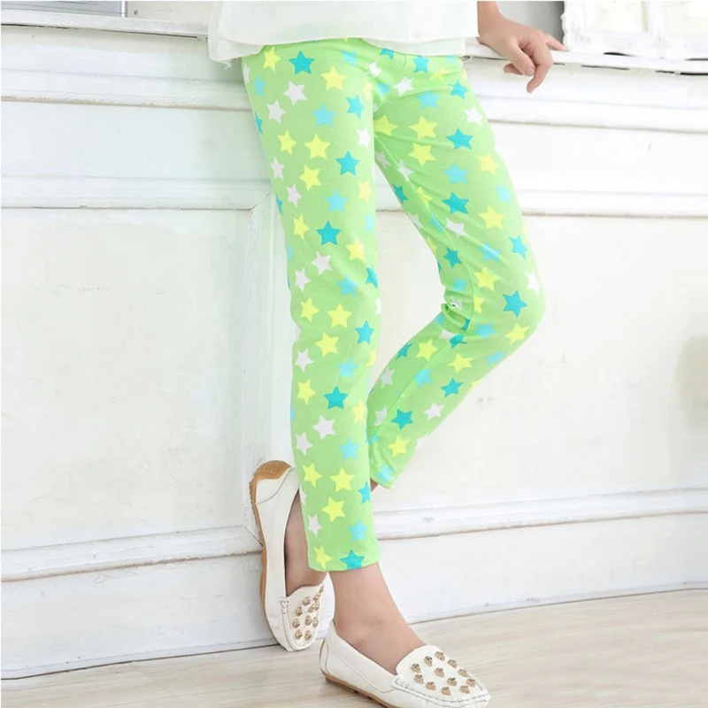 

Spring Summer Kids Girls Leggings Star Print Children Trousers Girl Casual Pencil Pants Toddler Skinny Leggings