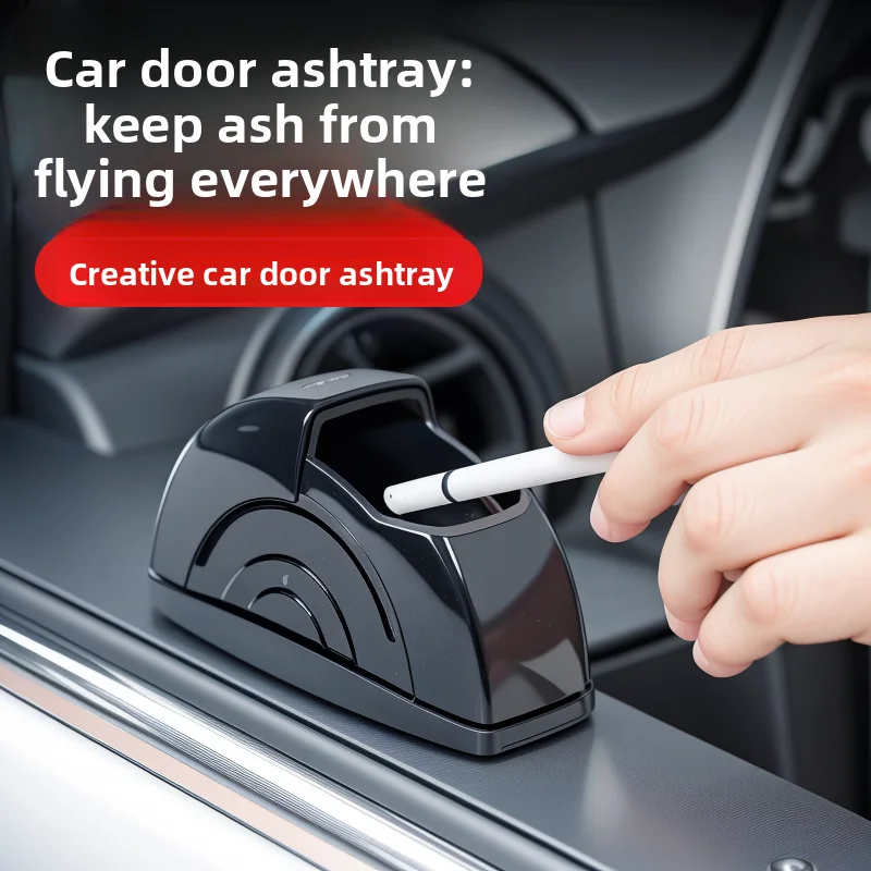Creative car interior windproof and fly-proof ashtray metal liner open lid car personalized ashtray