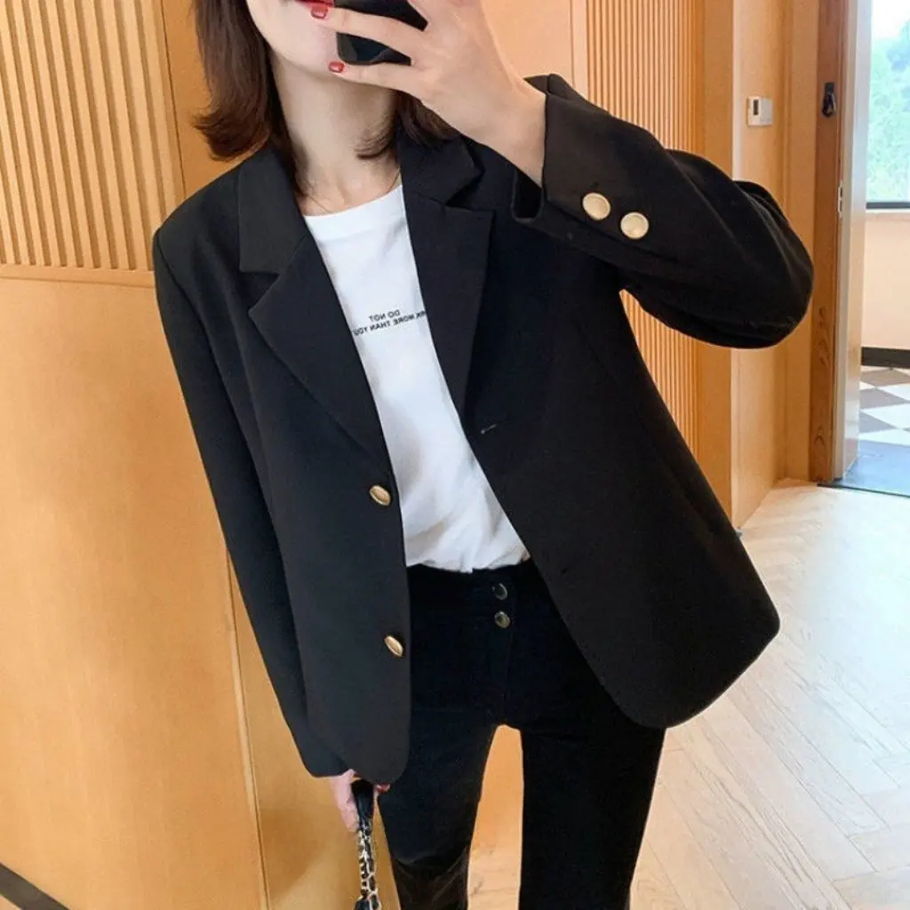 Women's Casual Niche Design Non-Ironing Suit Jacket High-Quality Short Style Spring Fashion