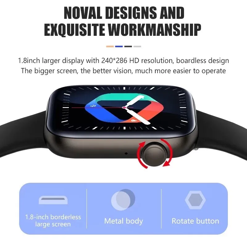 Full Touch Screen Sports Fitness Tracker IP67 Waterproof Women's Smartwatch Men for Xiaomi Redmi Note 10 5G Oppo Realme X2 Pro