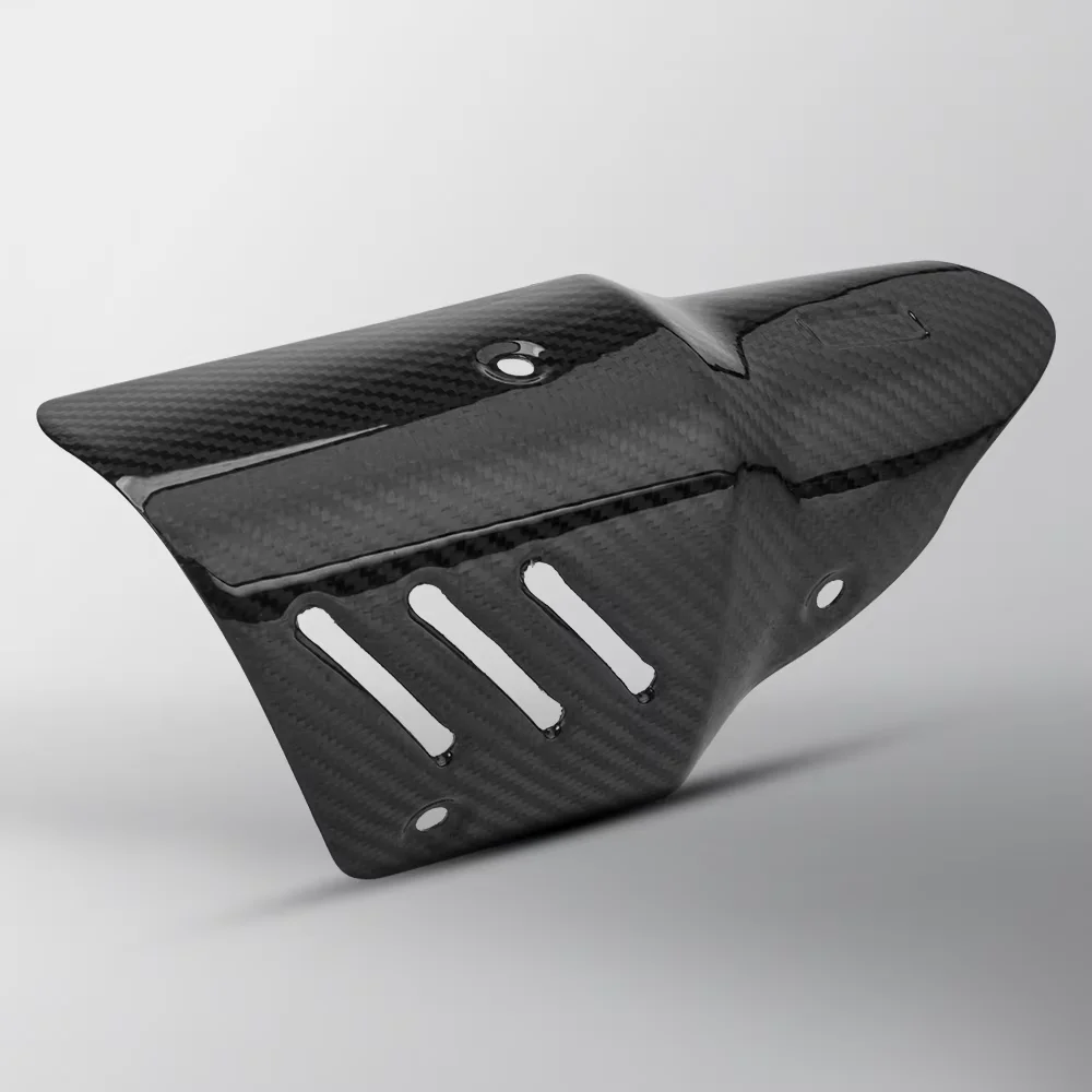 Motorcycle exhaust tail muffler pipe real carbon heat shield
