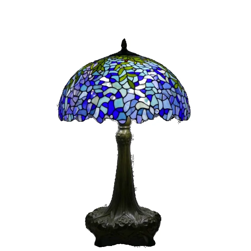 

European court style red tulips, American living room study decorative lamps, wedding room warm desk lamp