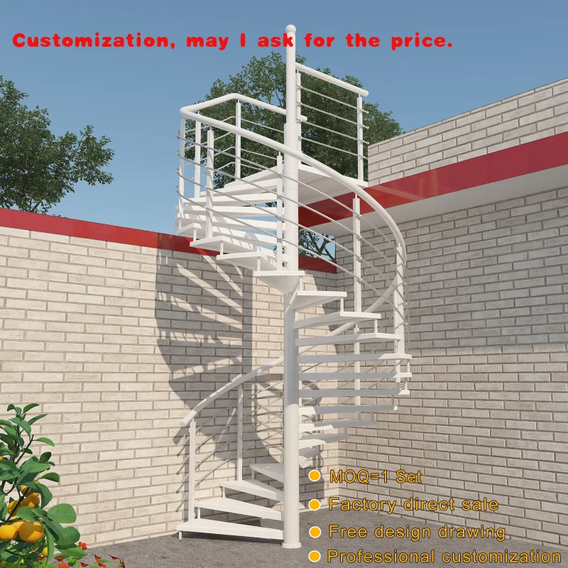 

Custom.Ss Вращающаяся лестница Ступеньки Лестница Круг Намотка лестницы Экономия места Лестница Внешняя лестница Сборная сборная