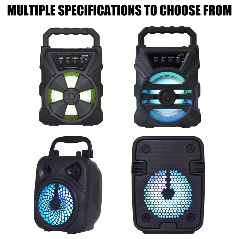 Powerful 5W Bluetooth-compatible Sound Box Speakers with Enhanceds Bass and LED Synchronization