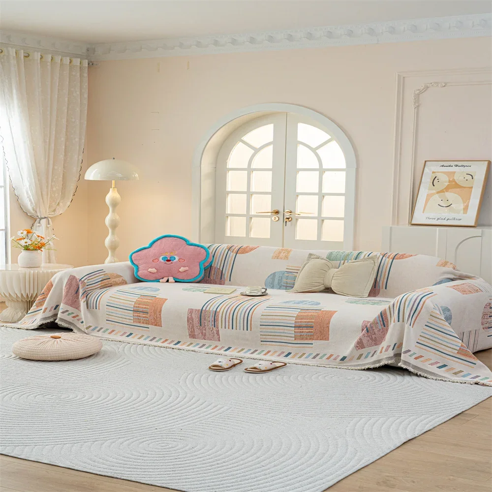 2026 Retro French Style Light Luxury Sofa Cover Universal Non-Slip All-Season Fabric High-Quality Sofa Slipcover Anti-Cat