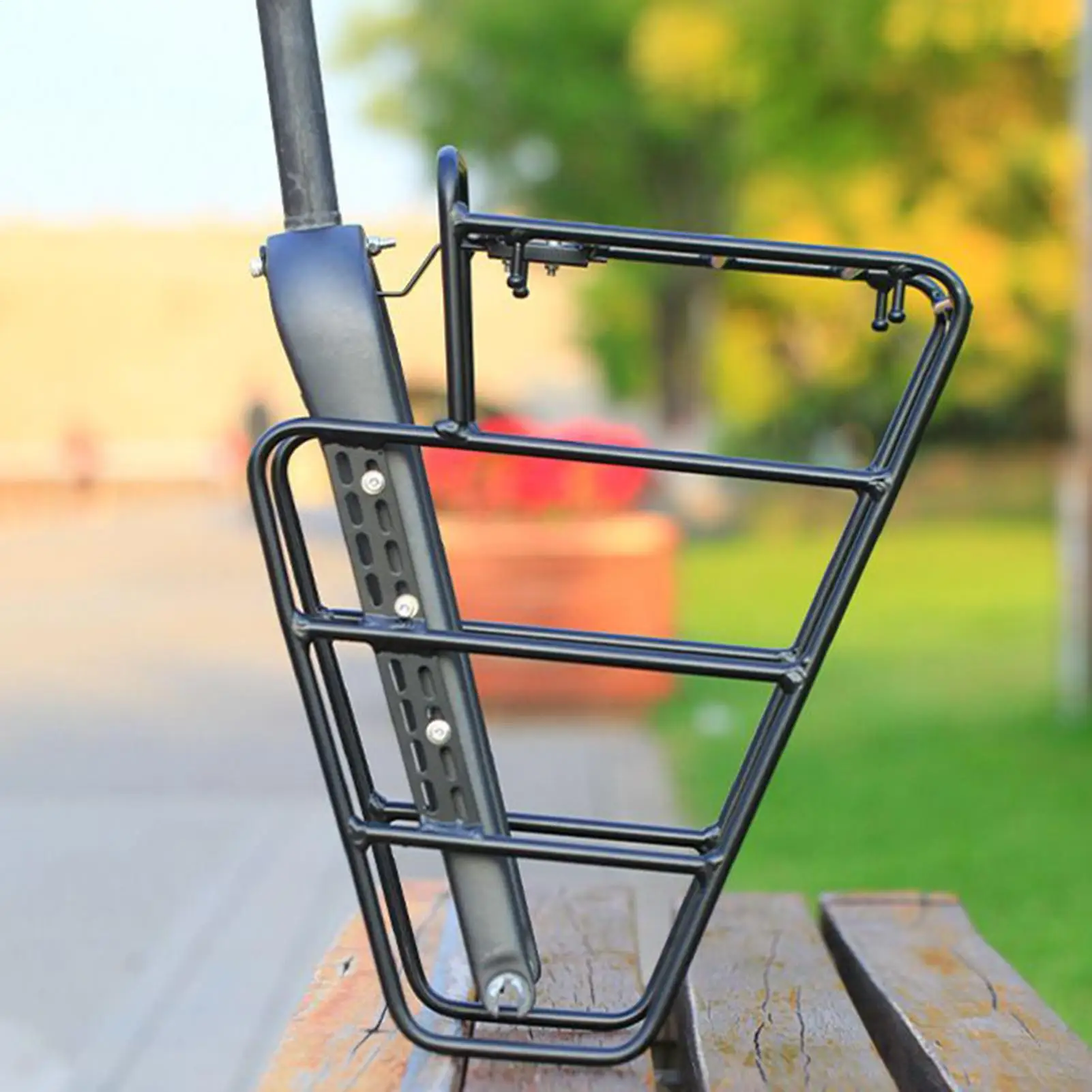 

Bike Luggage Rack Stand Pannier Road Cycling Bicycle Luggage Rack Cargo Carrier for Picnic Basket Garage Storage Scooter