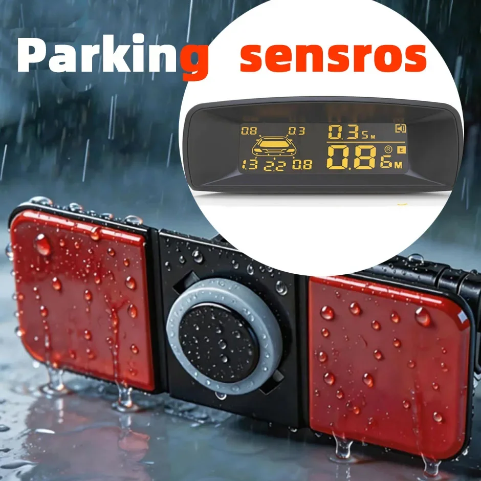 4/6/8 PDC Radar Parking Sensors Kit Backlit LED Display Parktronic Backup Detector Assistant Car Parking System