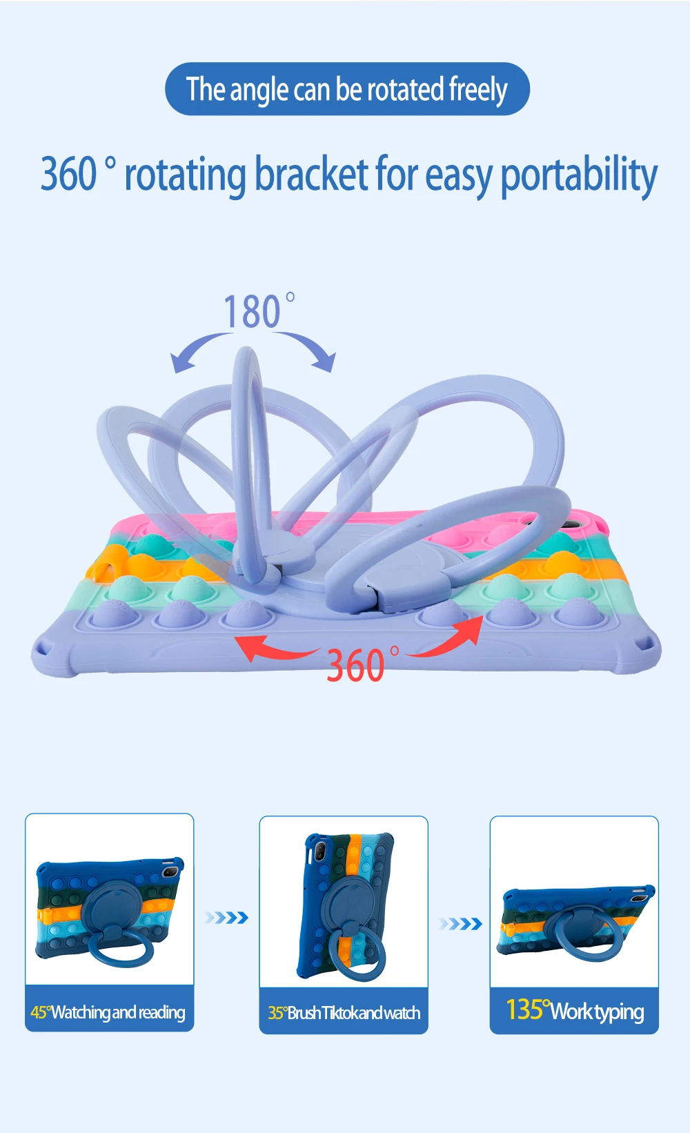 Soft Silicone Case For Huawei MatePad SE 11 2024 AGS6-W00 360 Rotating Stand Cover With Handle Grip Shoulder Strap Shockproof