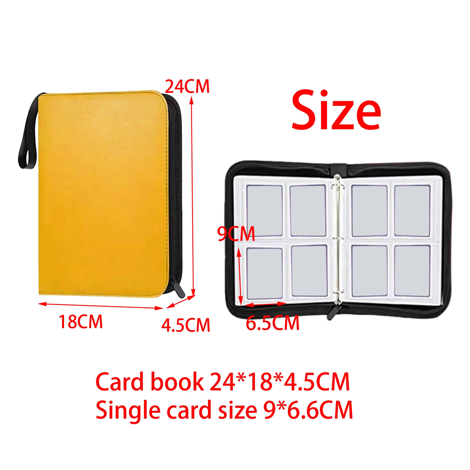 Durable 400 Double Sided Album Holder Organizer Display Gathering Card Toy Zip 400 Cards Album Display Holder for Sports Cards