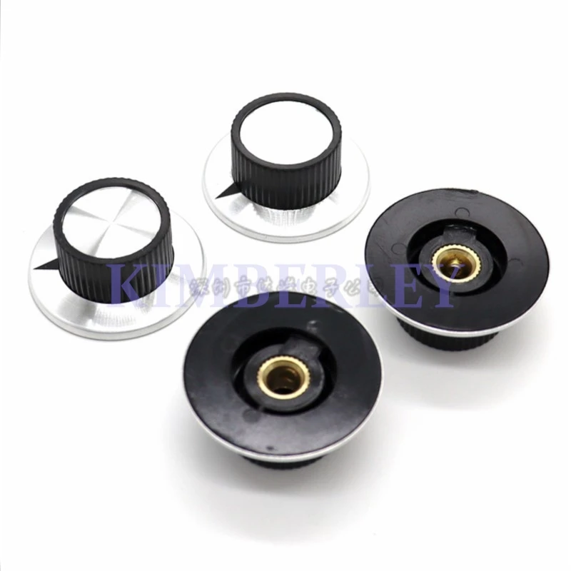 2 Piece 37*15MM Arrow Metal Knob Cap 3590S multi-turn Potentiometer Cap Aperture 6.35 Switch Knob Cap