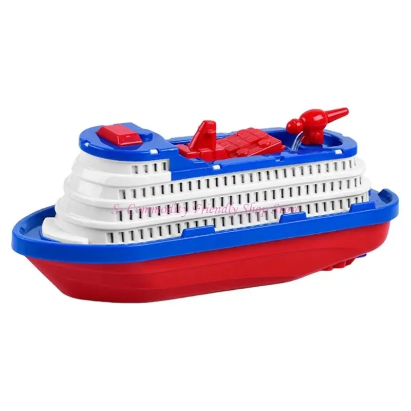 85AE Splashing Water Feature Glow Music Playing Boat Toy For Kids Age 3