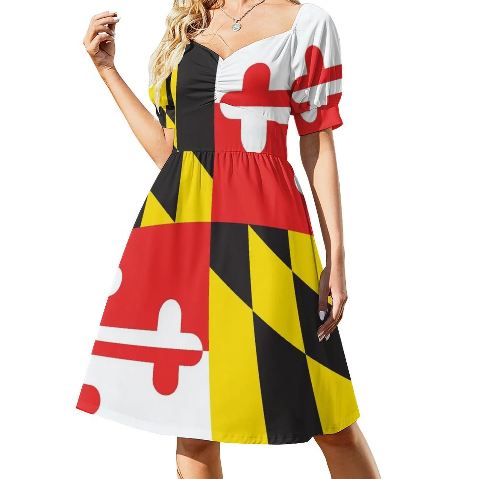 

MARYLAND FLAG Short Sleeved Dress prom dress 2025 dresses for special events Dress