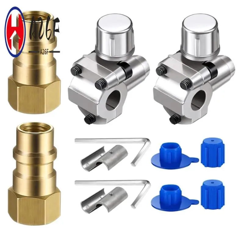

A26F-R134a Conversion Kits Air Conditioners Filling Valves Fittings Port Adapter Retrofits Quick Disconnect Couplers