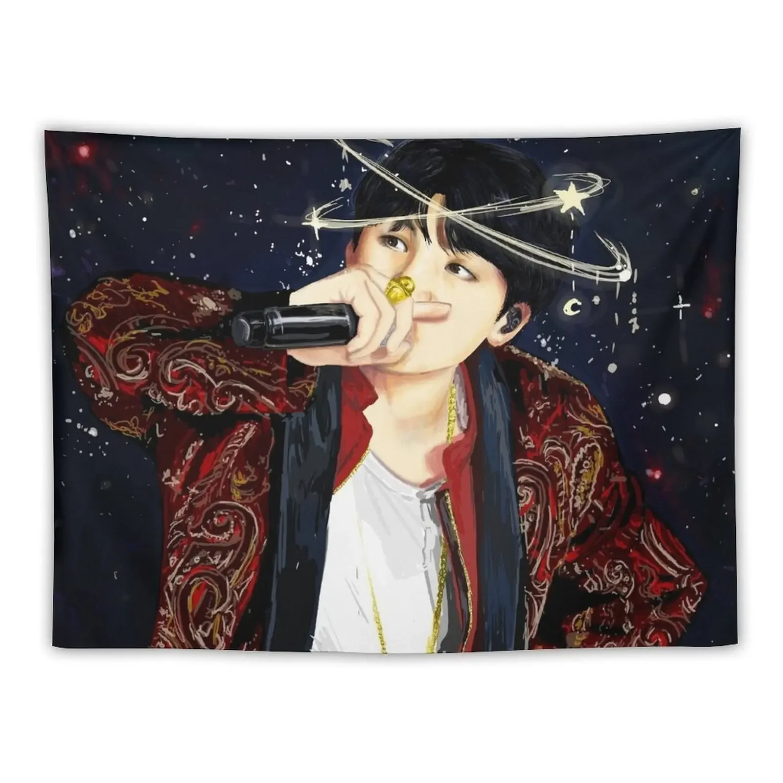 Min Yoongi- Stars Tapestry Wall Carpet Room Decor Custom Tapestry