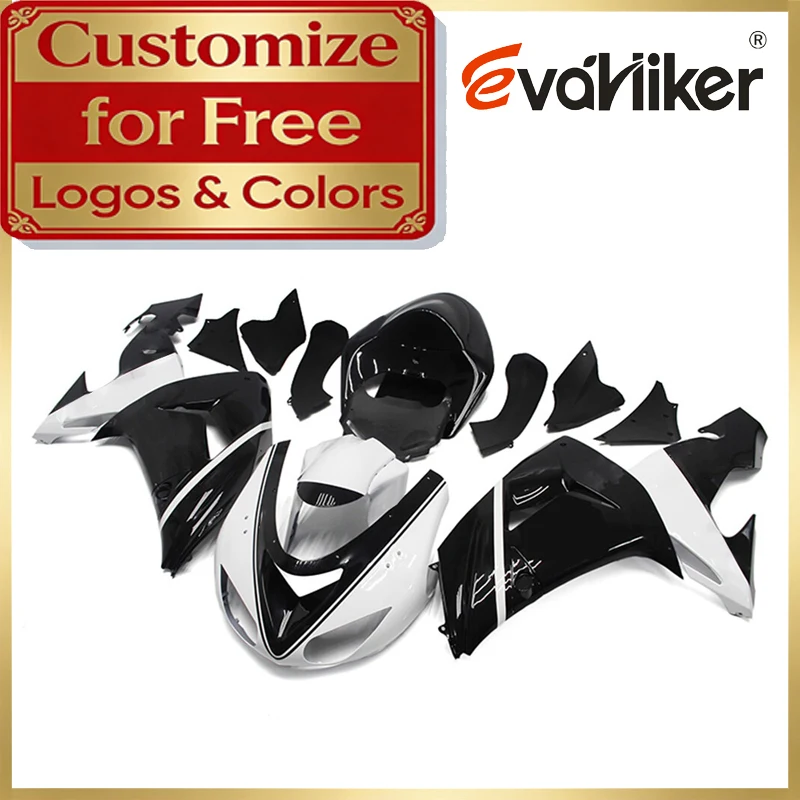 

Motorcycle Fairing Injection Molded For ZX10R 2006 2007 black white ABS Plastic Fairing ZX-10R 06 07 Custom Colors And Graphics
