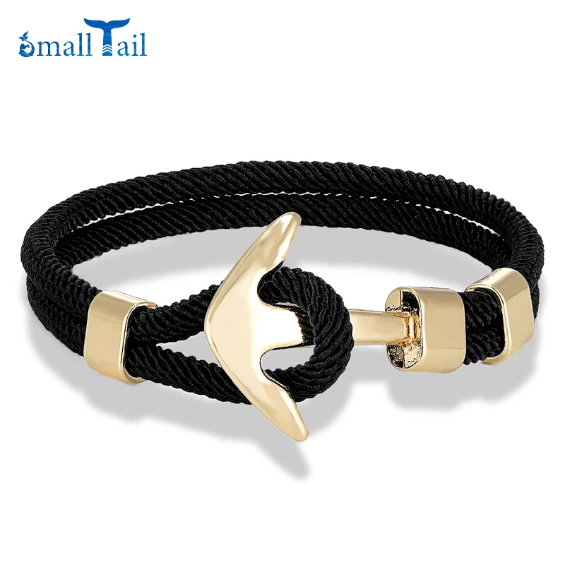 Gold Color Anchor Bracelets Nautical Survival Rope Bracelet For Men Women Navy Sport Sailor Jewelry Gift