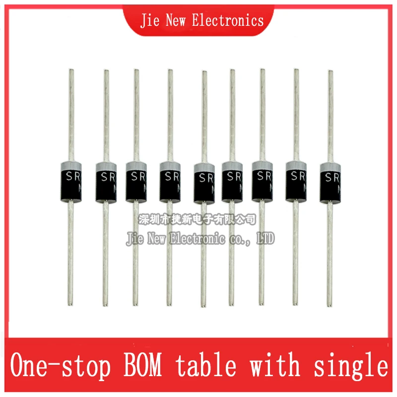 50PCS SR3100  SR3200 SR5100 SR5200 DO-27 Schottky Diode