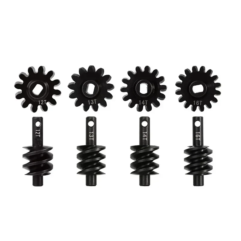 Overdrive Underdrive Worm Differential Axle Steel Gears 12T 13T 14T 16T For 1/24 RC Crawler Car Axial SCX24 Upgrade