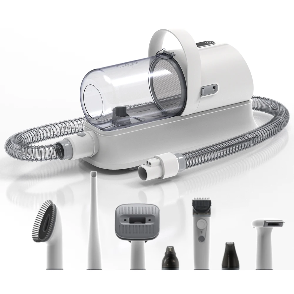 

Professional 7-In-1 Pro Pet Grooming Kit Low Noise 1.5L Pet Cleaning Vacuum Clipper Trimmer for Dogs & Cats Box Packing