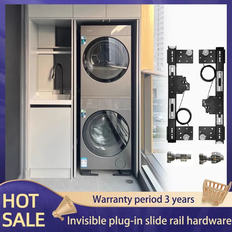 

Swing Door Hardware Folding Cabinet Pocket Door Side Mounted Telescopic Accessories Hidden Wardrobe Butterfly Door Track