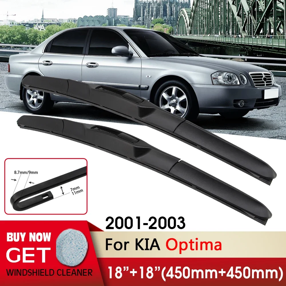

Car Wiper RHD & LHD Front Wiper Blade 18"+18" For KIA Optima 2001-2003 Fit U Hook Arm Windshield Windscreen Front Window