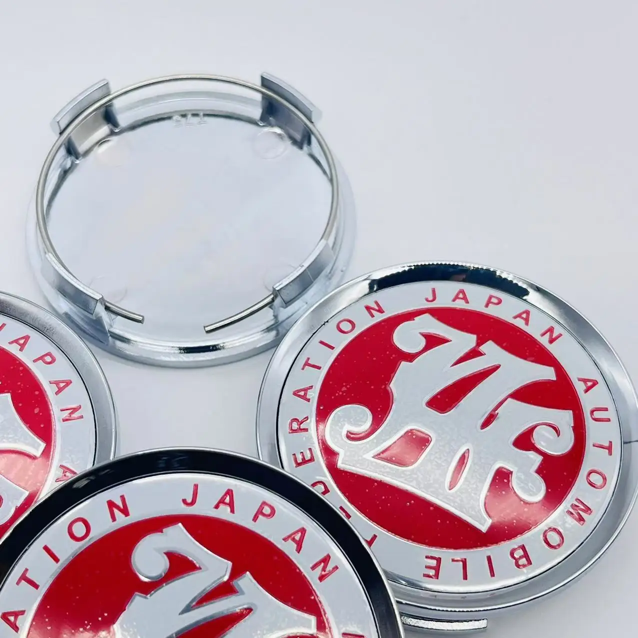 

4pcs 75mm 74mm Style Car Wheel Center Caps Badge Logo Automobile Federation JAF Emblem Stickers Hub Cover Accessories