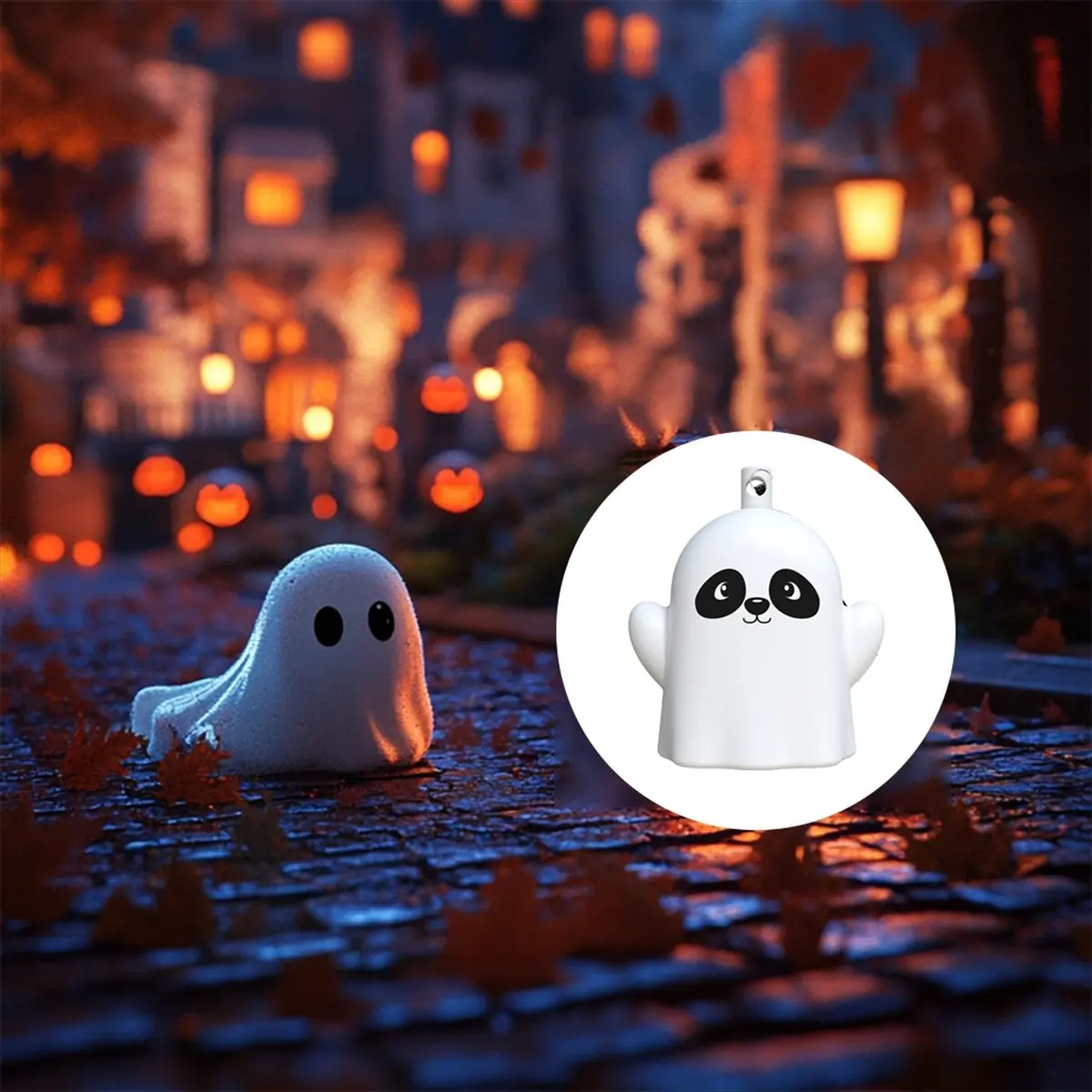 【BRILLIANT 】Flash Personal Report Alarm Device Halloween Ghost Personal Alarm Anti-Wolf Security Protection Alarm System No.4