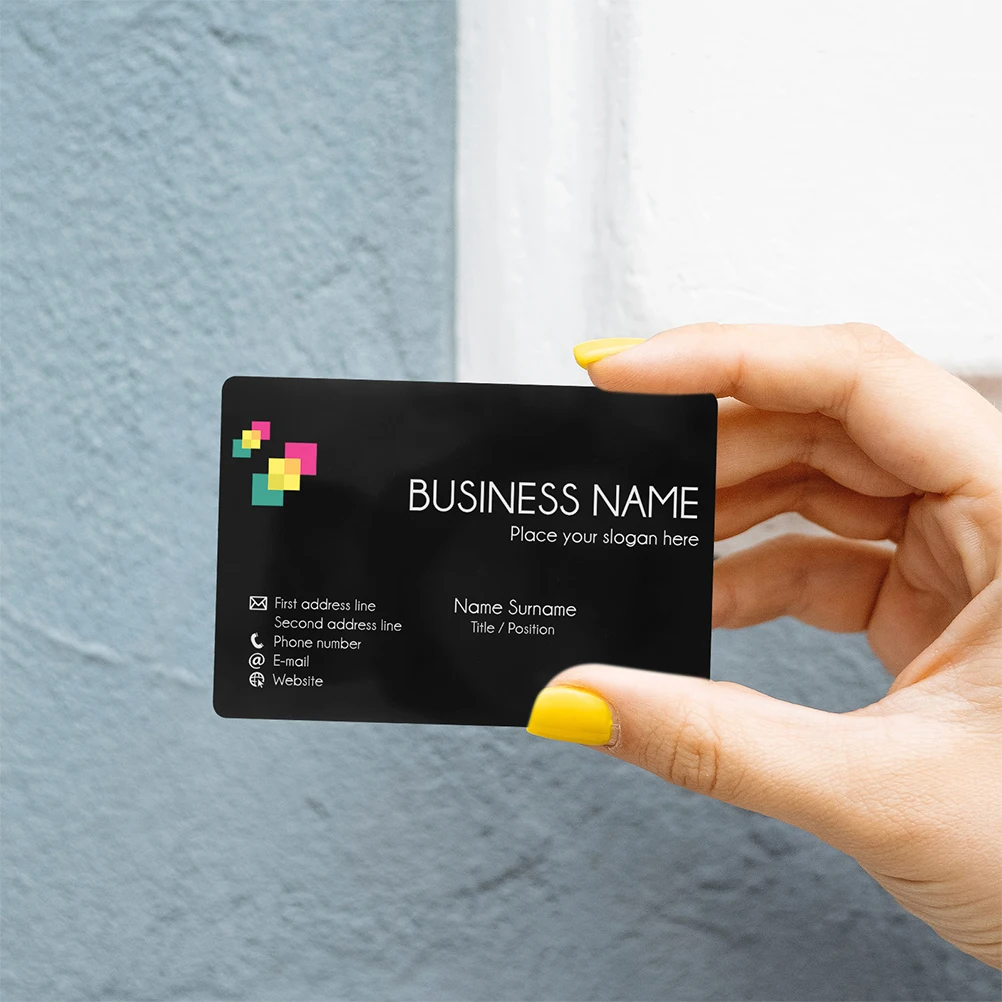 Tarjetas de visita de Metal, 100 Uds., placas de identificación grabadas en blanco de aluminio, bricolaje, tarjeta de visita de Metal ligera portátil, tarjeta de nombre