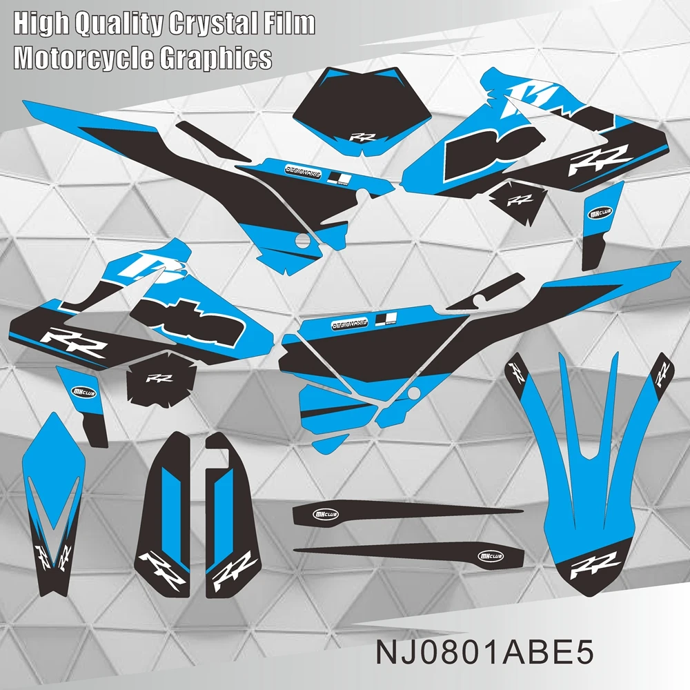 Full Graphics Decals Stickers Motorcycle Background Custom for BETA RR 125 250 300 430 2018 2019 NJ0801ABE