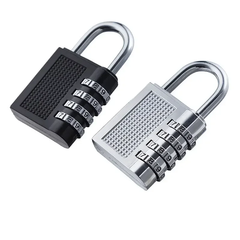 Heavy Duty 4 Dial Digit Combination Lock Weatherproof Security Padlock Outdoor Gym Locker Safely Code Lock Black 80 X 43 X 14mm