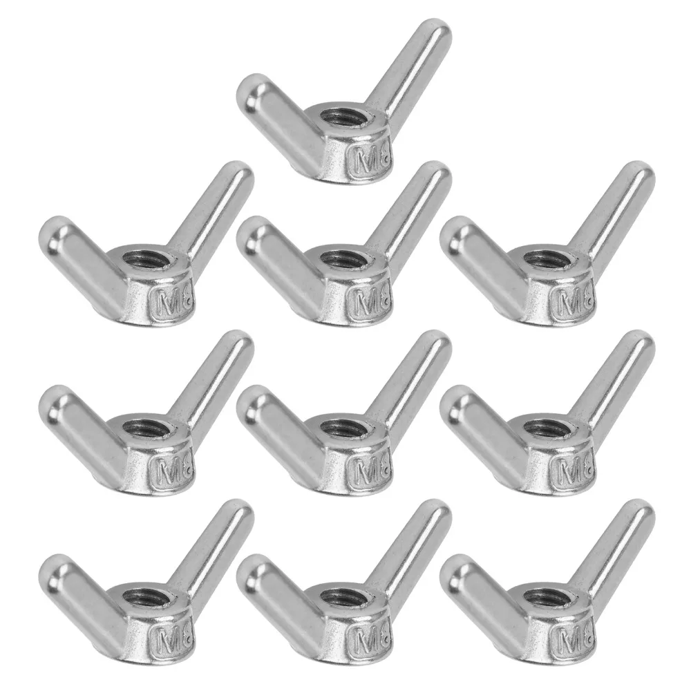 10pcs Convenient Hardware Fittings Wing Nuts Durable Premium Butterfly Clips Fasteners Metric Thread Nuts For House Furniture