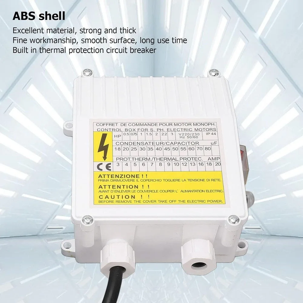 External Control Box,0.75KW Built-in Control Box For Submersible Water Pump, Well Pump, Switch Box For Household Pump Water Pump