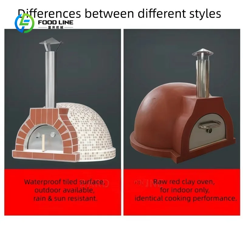 Customized Round Dome Wood Fired Pizza Oven Brick Liner High Temp for Outdoor Backyard Restaurant Use