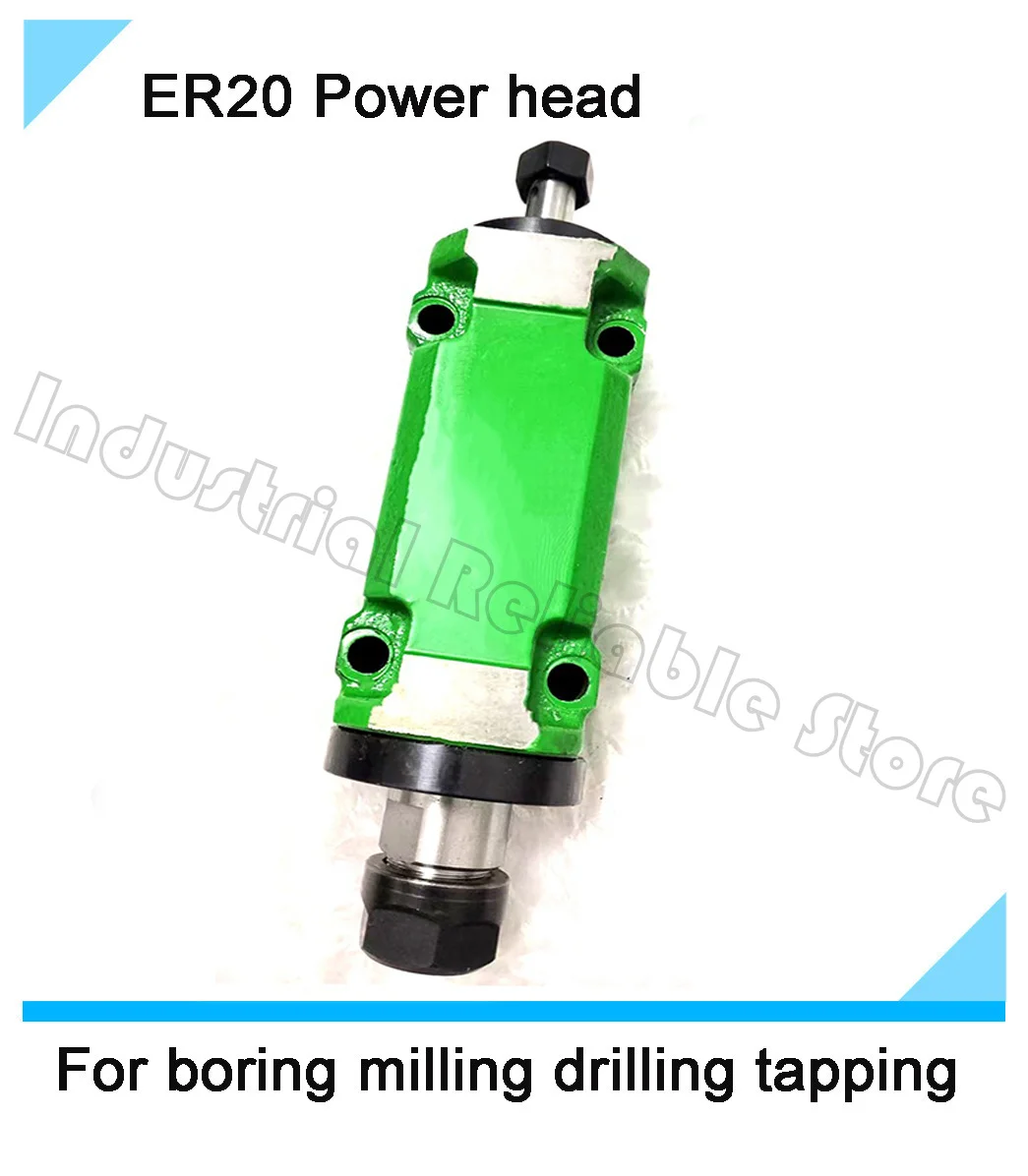 750W 1HP ER20 Spindle Power Head High Speed Waterproof 3000-8000RPM Machine Tool Spindle Head for Boring Milling Drilling