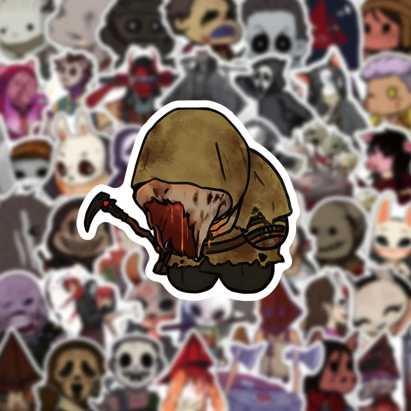 50 szt. Naklejki z motywem horroru, fajne naklejki z rysunkami, kreatywne graffiti na iPada, bagaż, gitarę - zestaw wodoodpornych naklejek