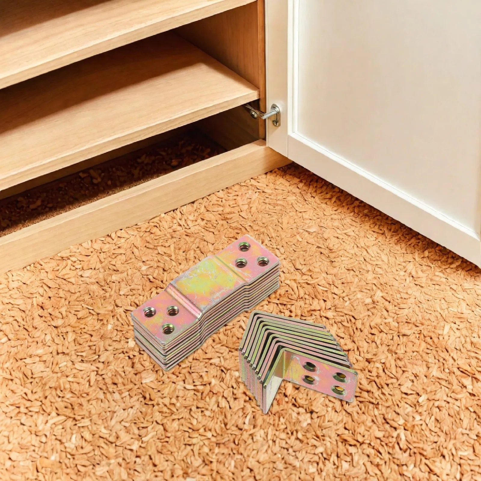 10Pairs Thickened Metal Bed Rail Brackets Heavy Duty Detachable Hinge Buckle for Wooden Bed Frame Headboard Shelving Connector