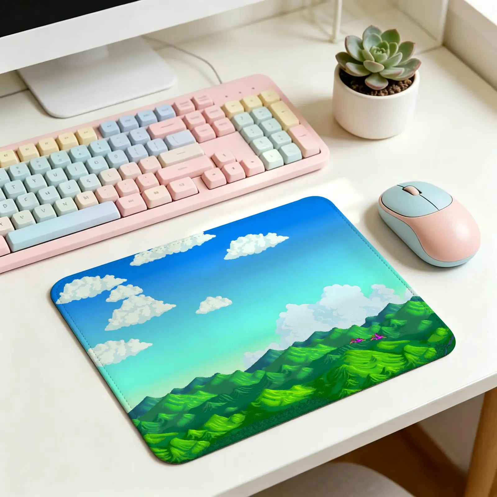 S/M/L Gaming Mat,Reinforced Stitched Edge,Stardew Valley Mouse Pad Portable Non‑Slip Pad for Laptop Office & E‑Sports Game Play
