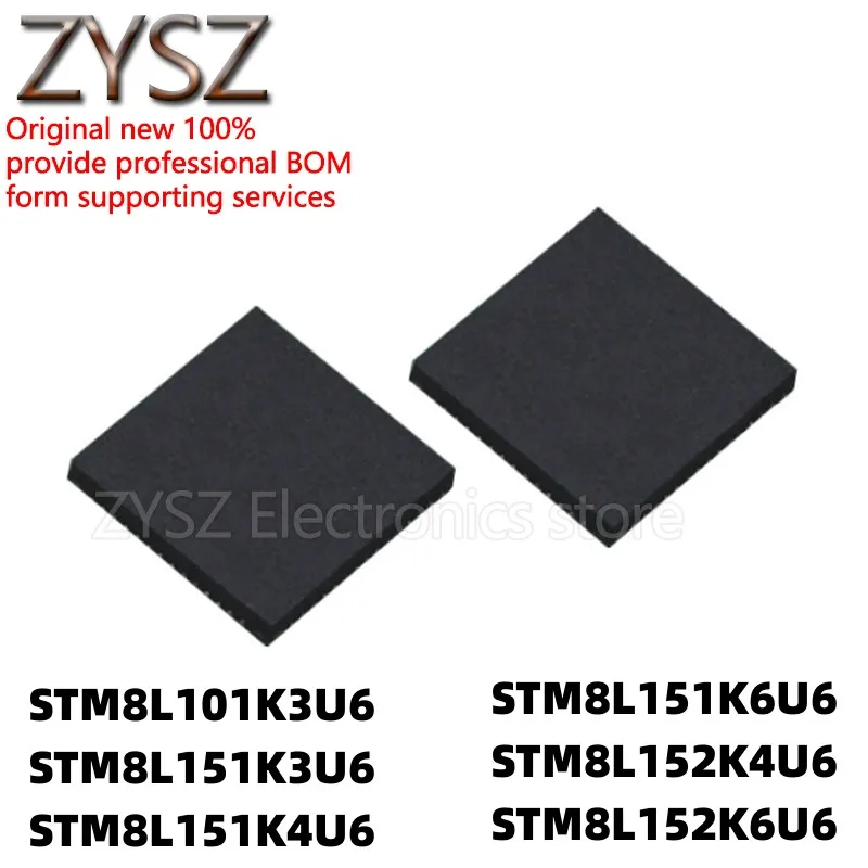 5PCS STM8L151K3U6 8L152K4U6 STM8L101K3U6 K6U6 chip QFN32