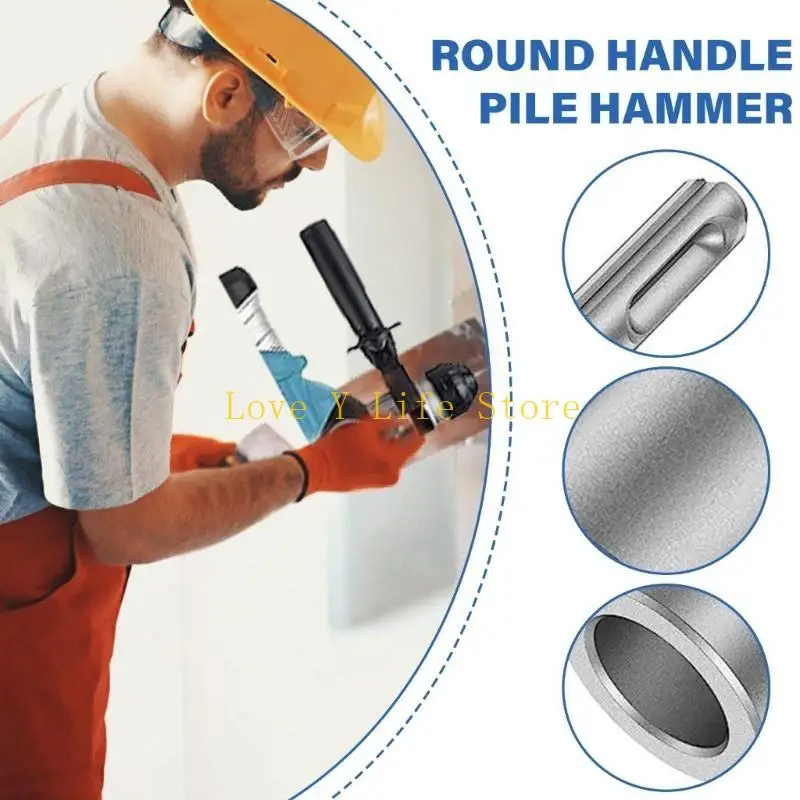 L74C Ground Rod Driver Heavy Duty Steel Drill Bit Driver Ground Rod Bits Socket for Rotary Hammer Drill Grounding Rods