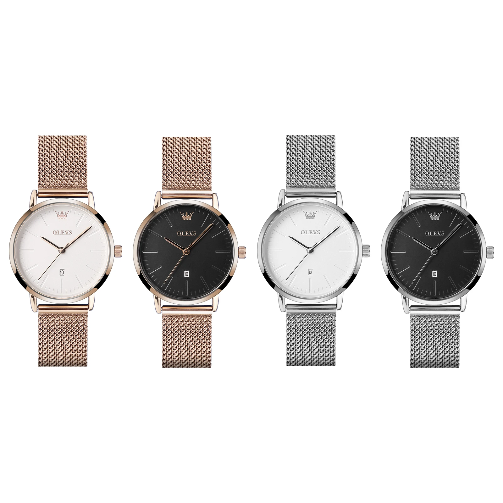 OLEVS Luxury Rose Gold Women Bracelet Watches Top Brand Ladies Casual Quartz Watch Stainless Steel Wristwatch Montre Femme