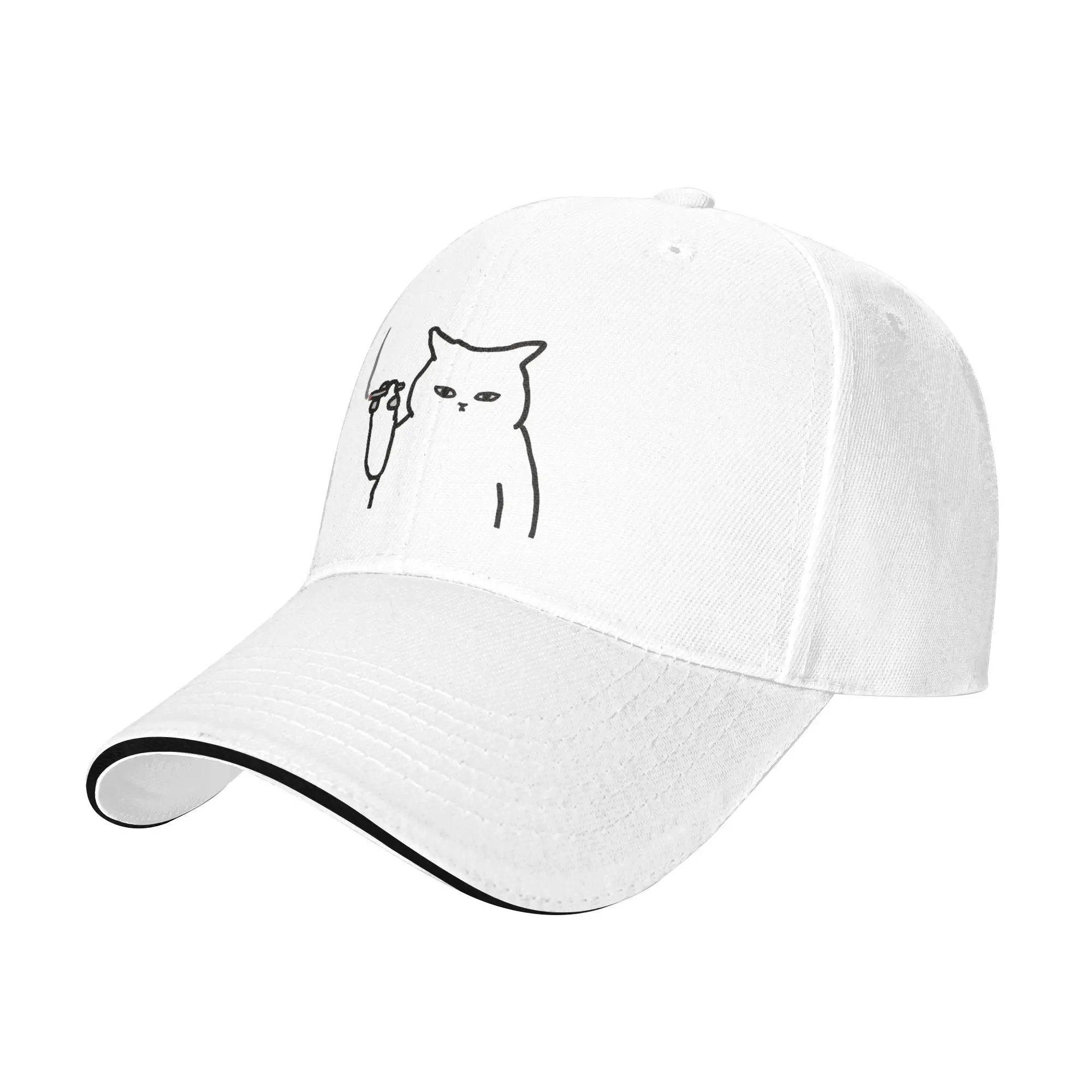 cat smoking meme Hat Unisex Hip-Hop  Dad Hat Trucker Worker Cap Trucker Cap Adjustable Snapback Caps Baseball Caps Summer