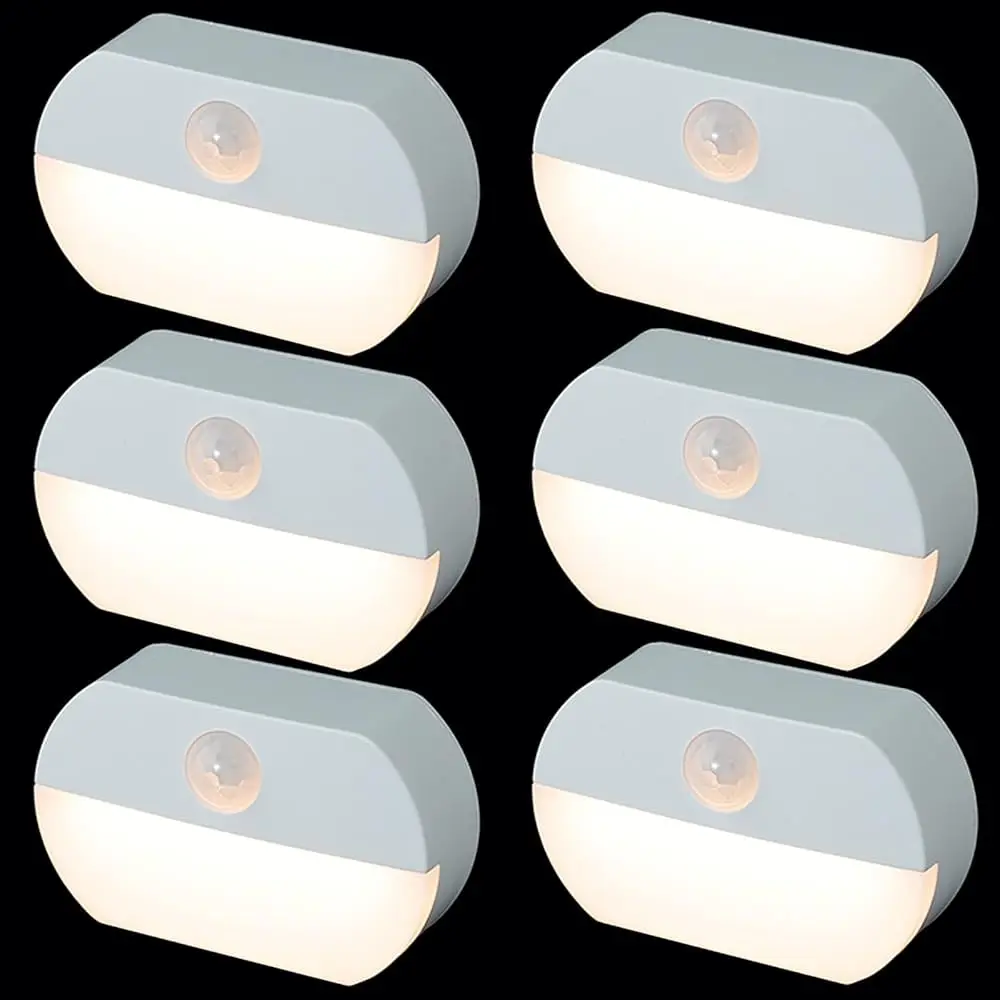 

6 Pa Motion Sensor Light Indoor, Closet Light Without Wiring, Cordl Battery-Powered Led Night Light, Stick-Anywhere Wall Lights