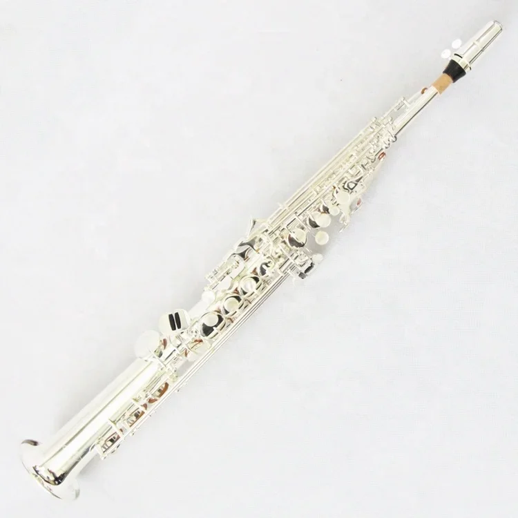 OEM Saxophone Sopran Bb Tone Silver Plated Spot Goods Cheapest Sopran Saxophone Price